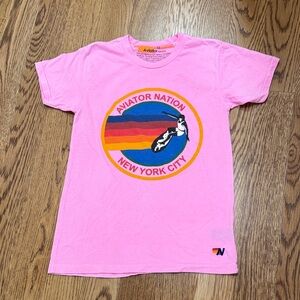 Aviator Nation Kids Pink New York City T-Shirt
